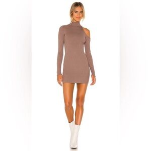 Moira Cut out dress in mocha by NBD.